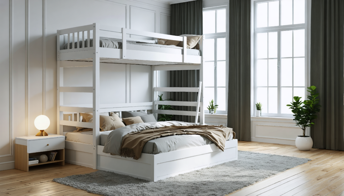 découvrez comment optimiser votre espace avec style grâce à un lit superposé blanc élégant, alliant design moderne et fonctionnalité pour une chambre pratique et esthétique.